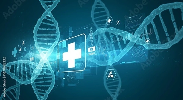 Obraz Advanced Genetic Science Technology Revolutionizing Future Healthcare and Medicine