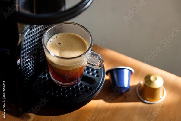 Obraz Espresso preparation. Coffee machine