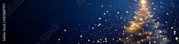 Obraz A winter scene with a magical Christmas Tree