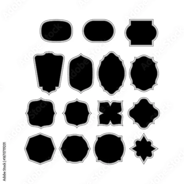 Fototapeta Label shapes Vector Icons - Free Download