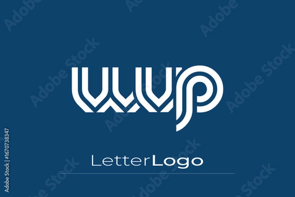 Fototapeta WVP Creative Unique Modern Letter Logo Design. Elegant Monogram Logo Design with Decorative Elements and Typography