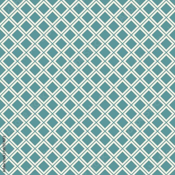 Fototapeta Vector retro geometric seamless pattern. Green vintage background