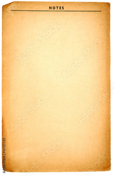 Obraz Page from old notebook