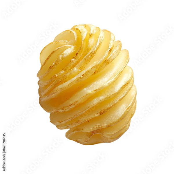 Obraz SpiralCut Potato isolated on transparent background