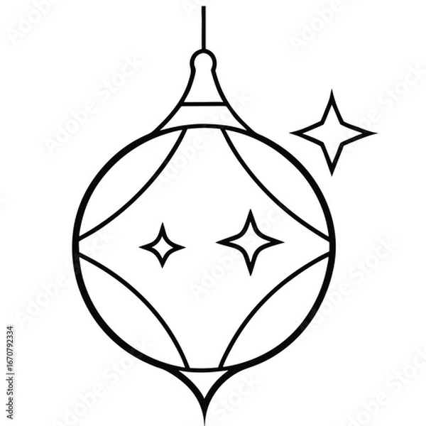 Fototapeta sparkling ornament line art icon