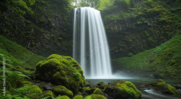 Obraz waterfall in the forest