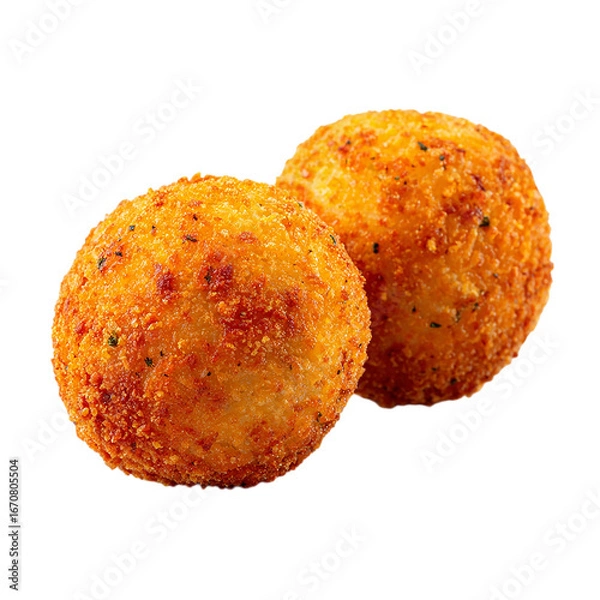 Fototapeta GoldenBrown Arancini A Culinary Delight isolated on transparent background
