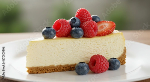 Obraz cheesecake with berries