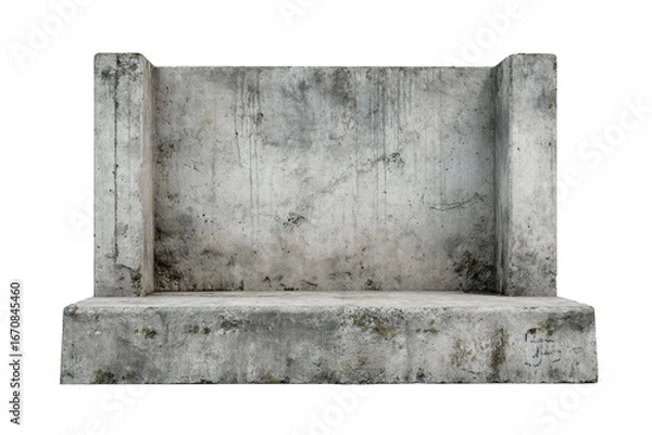 Fototapeta A concrete wall with a hole in it