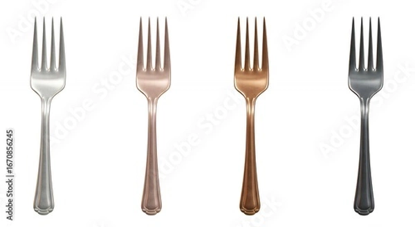Fototapeta Different colored forks displayed