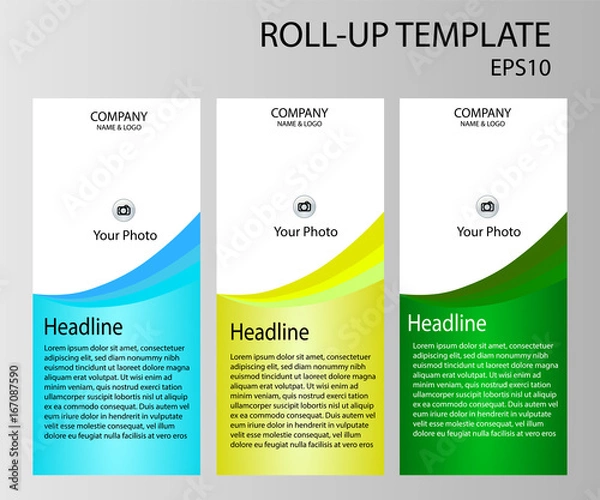 Fototapeta Roll-up banner template