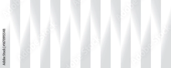 Fototapeta Abstract geometric white and gray color, modern design stripes background with vertical straight lines, gradient pattern. Vector illustration.