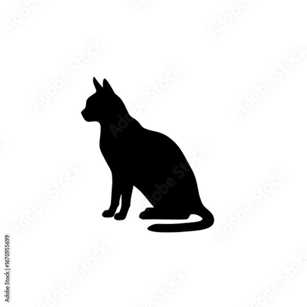 Obraz Playful Silhouette Cat in Motion