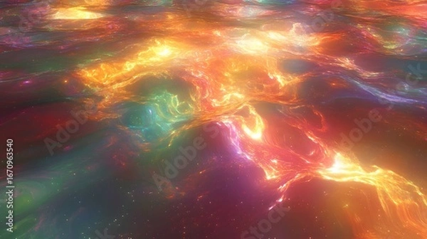 Obraz Abstract multicolored fluid forms.