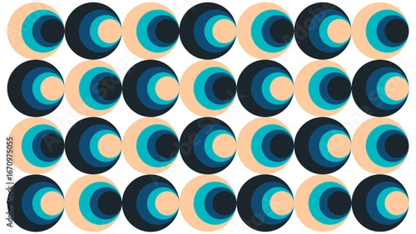 Obraz seamless unique outstanding pattern with various size circles 