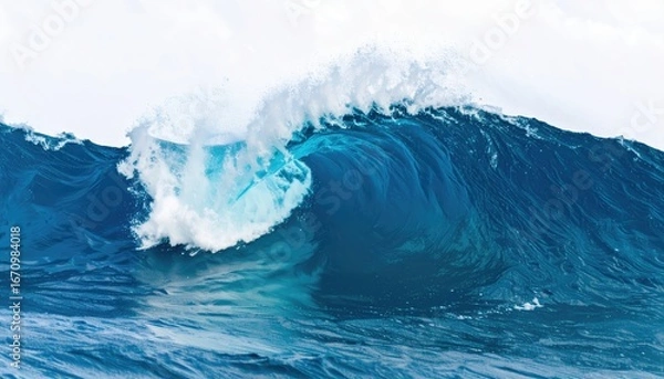 Obraz A powerful ocean wave crashes dramatically against the sea.
