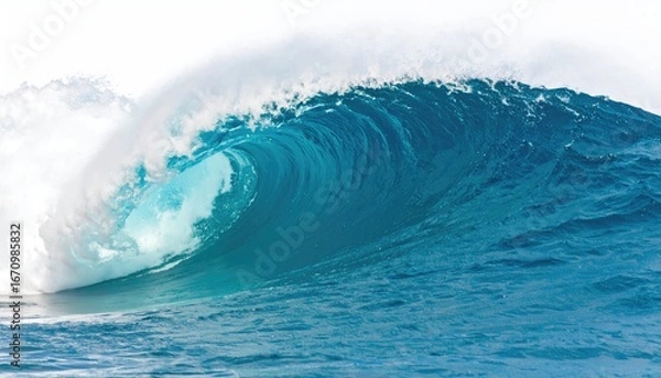 Obraz A powerful ocean wave crashes against the sea.