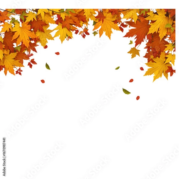Obraz autumn leaves border