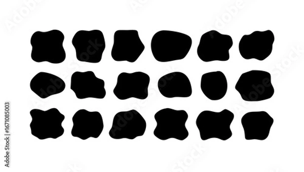 Obraz Black Irregular Letter A Collection alphabet typography