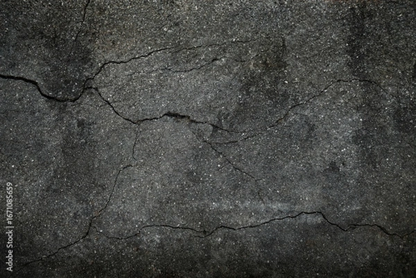 Fototapeta Crack asphalt texture background of rough  top view