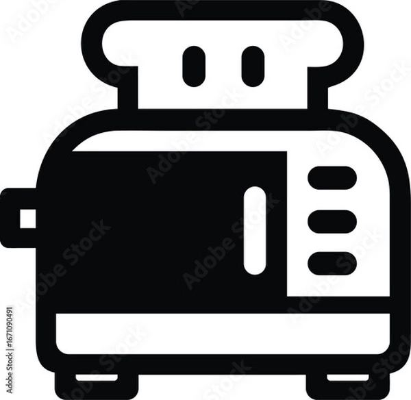 Fototapeta Toaster icon design with transparent background. Vector illustration