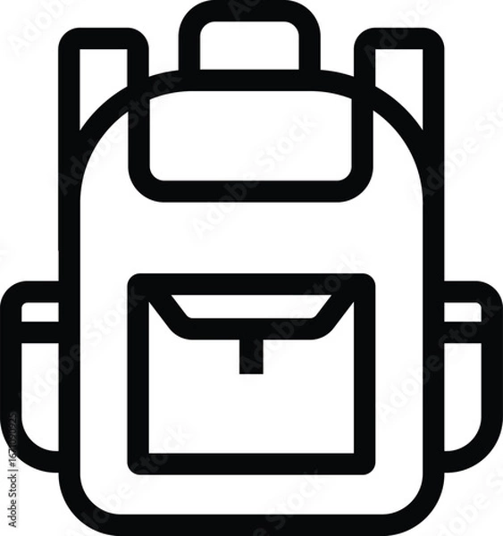 Fototapeta Backpack icon design with transparent background. Vector illustration