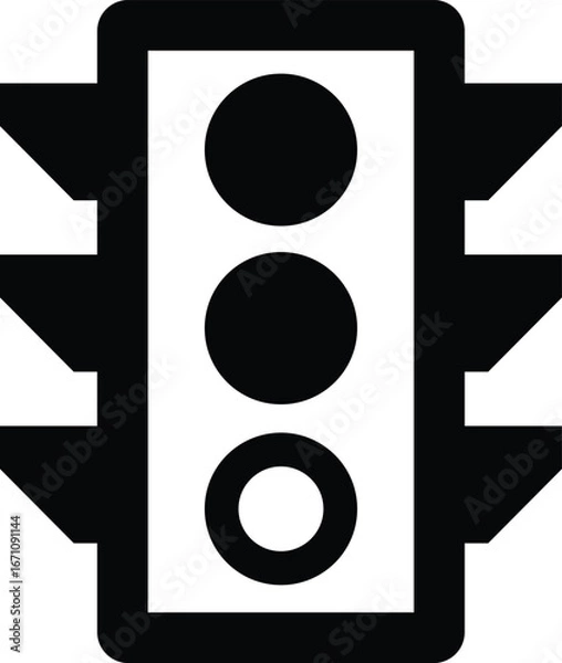 Fototapeta Traffic light icon design with transparent background. Vector illustration