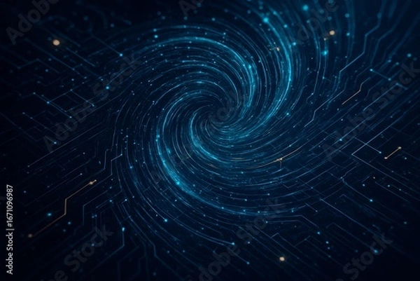 Obraz Swirling Digital Data