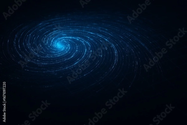 Fototapeta Geometric Neon Circuit Grid