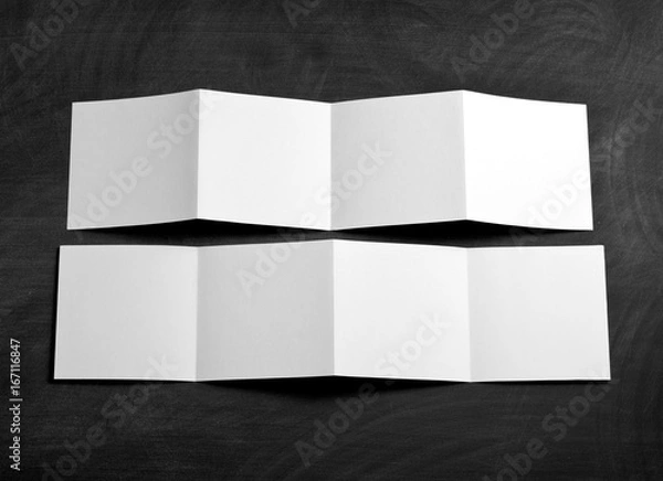 Obraz blank white folding paper flyer