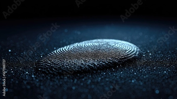 Fototapeta Detailed image of a fingerprint pattern.