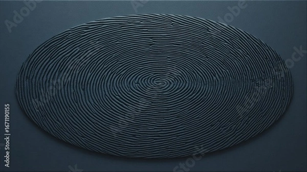 Fototapeta Dark oval textured design with concentric circles.