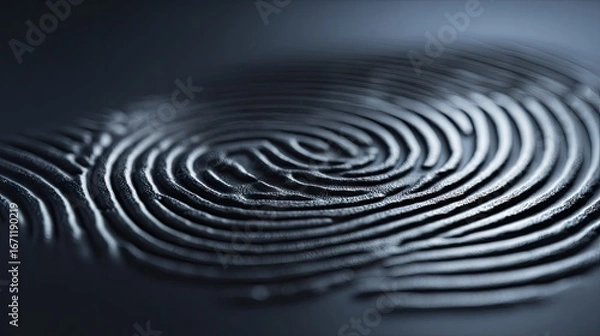 Fototapeta Close-up of a detailed fingerprint pattern.