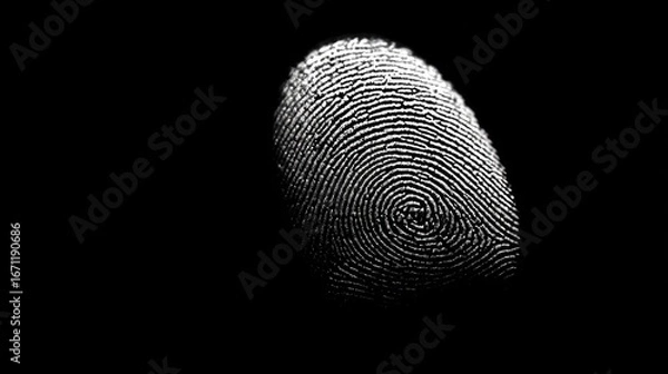 Fototapeta Close-up view of a detailed fingerprint.