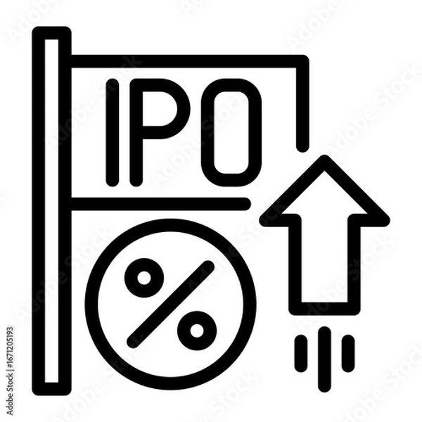 Fototapeta initial public offering icon