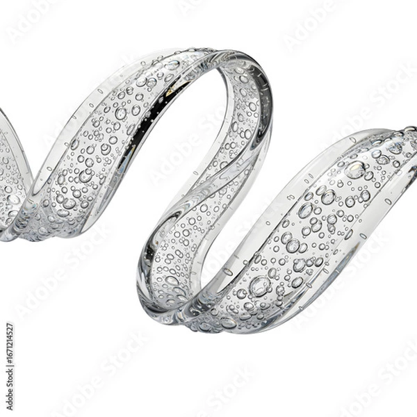 Fototapeta Sparkling glitter ribbon twisted elegantly creating a beautiful festive decorative element