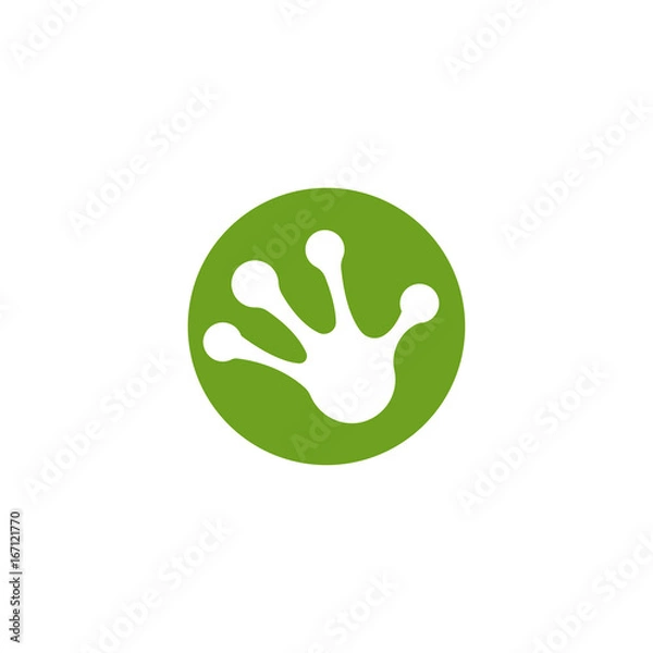 Obraz hand foot frog vector logo