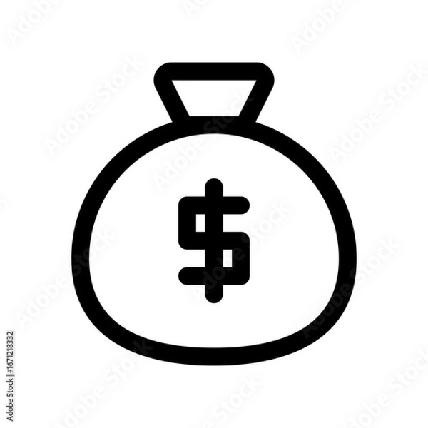 Fototapeta Alms Outline Icon Vector