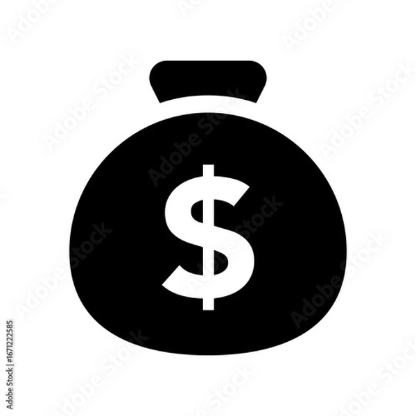 Fototapeta Alms Glyph Icon Vector