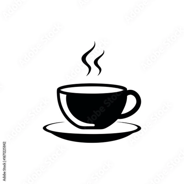 Obraz Coffee Cup Silhouette Icon Design