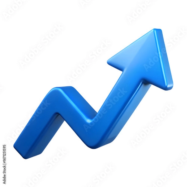 Fototapeta Upward Arrow Illustration Representing Growth, Progress, and Positive Development