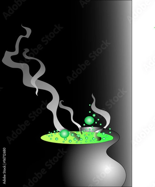 Obraz Bubbling Hot Cauldron Illustration
