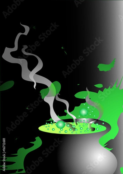 Obraz Bubbling Hot Cauldron Illustration