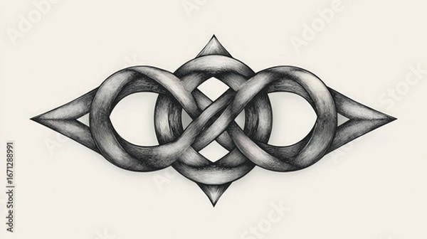 Fototapeta Intricate infinity knot design