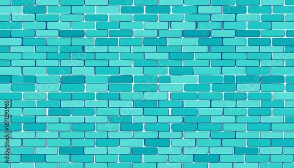 Obraz Teal Brick Wall Texture Background