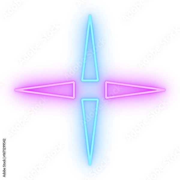 Fototapeta Glow Neon Retro style 80s-90s. The minimalist pattern geometric design is perfect for 80s themed projects, pop art visuals, vaporwave.