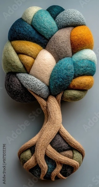 Fototapeta Textile Tree Sculpture