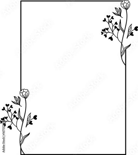 Obraz floral frame for your text