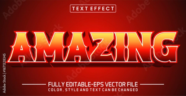 Obraz Amazing font Text effect editable