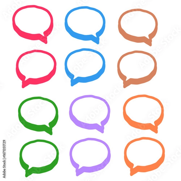 Obraz カラフルな吹き出しセット